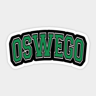 Oswego Ny New York Varsity Style Green Text Sticker